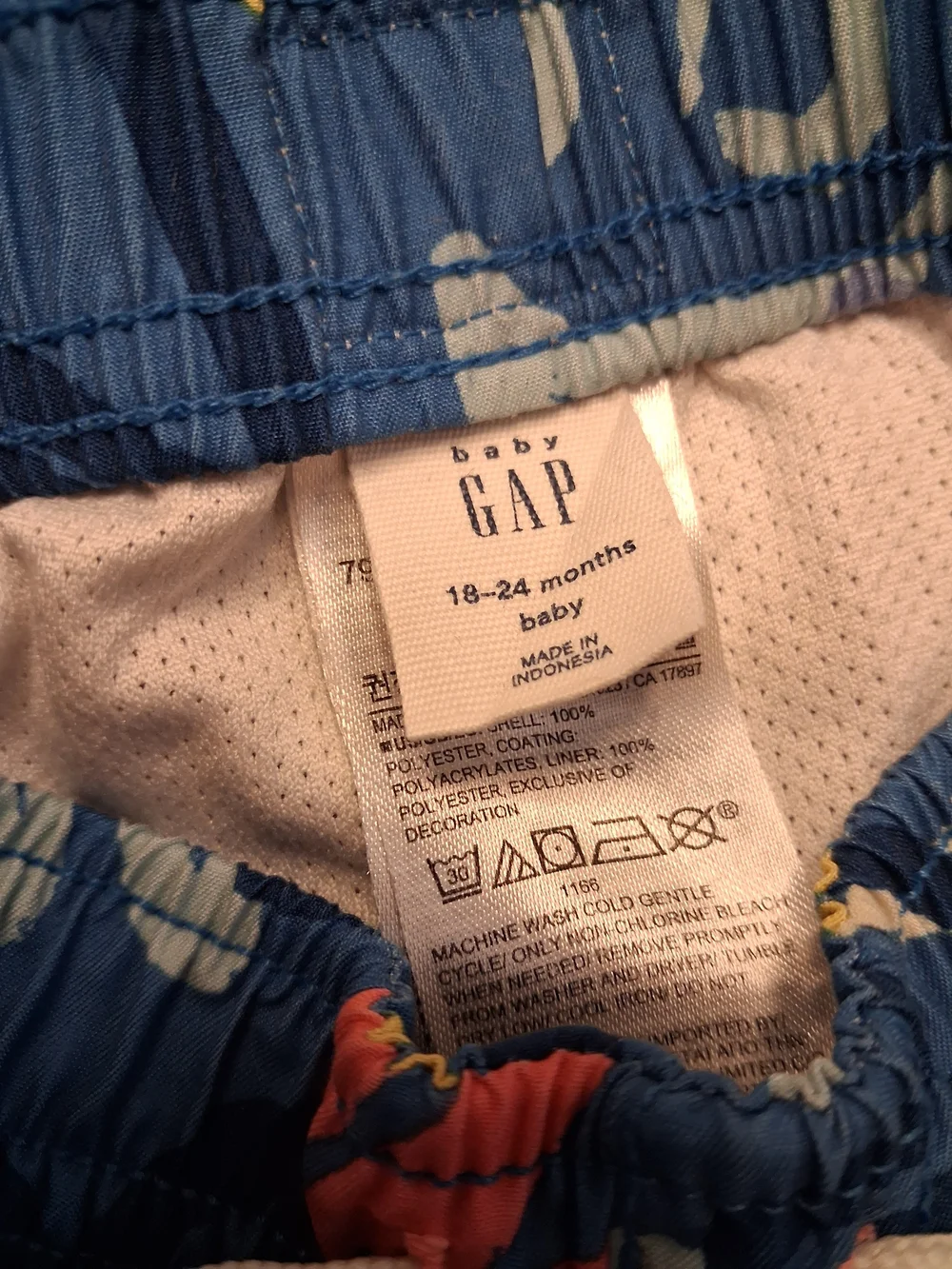 GAP Baby Blue Floral Swim Trunks